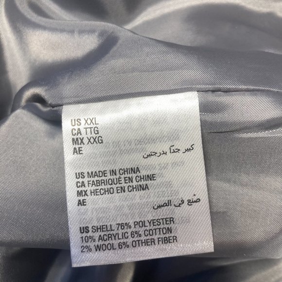 NWT I*N*C International Concepts Wool Blend Zip Front Winter Coat, Grey Size XXL - Picture 7 of 11